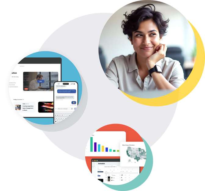 Custom virtual and hybrid event software, analytics dashboard, streaming tools, messaging and attendee chat platform - Expo Pass