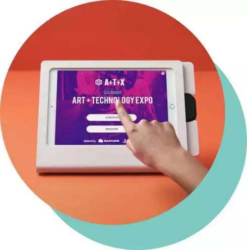 On-site check-in kiosk (iPad)
