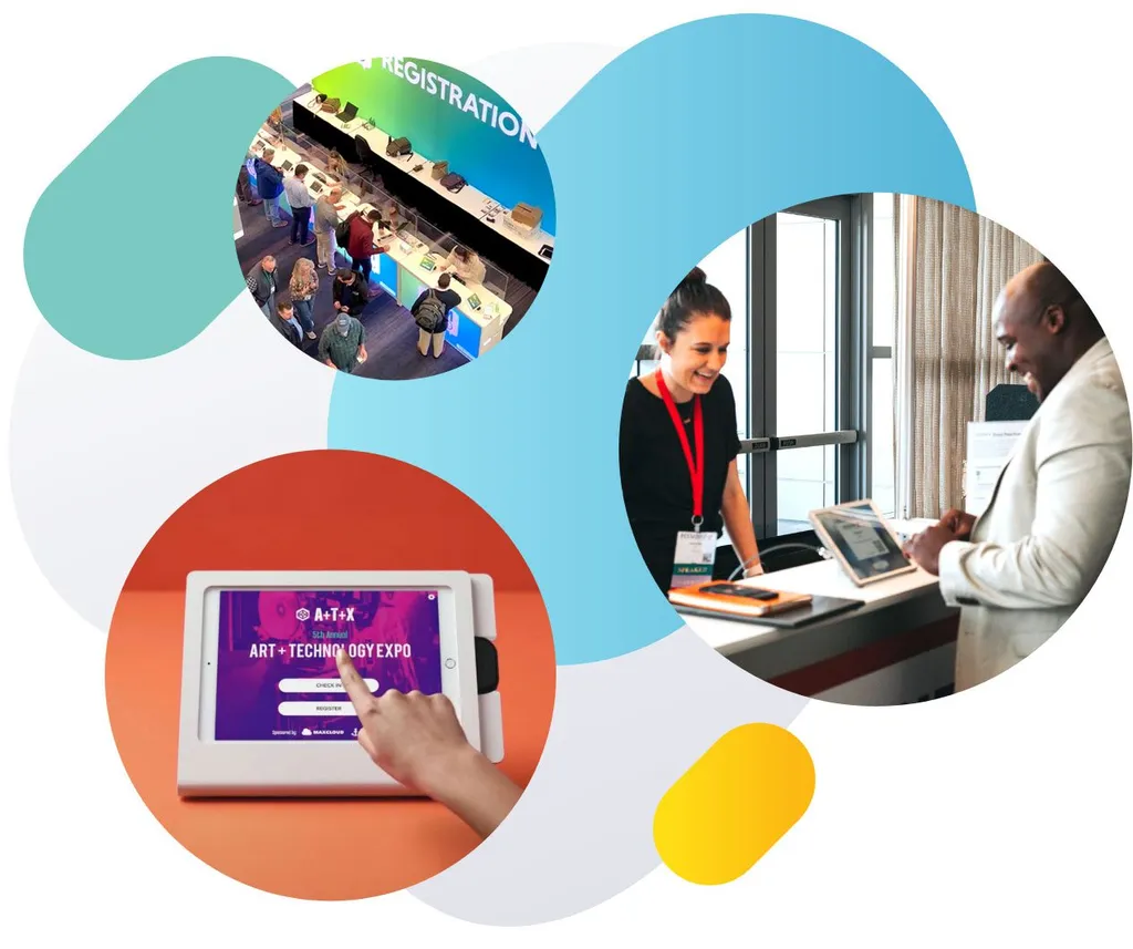 Expo Pass on-site badge printing and check-in kiosks at an event