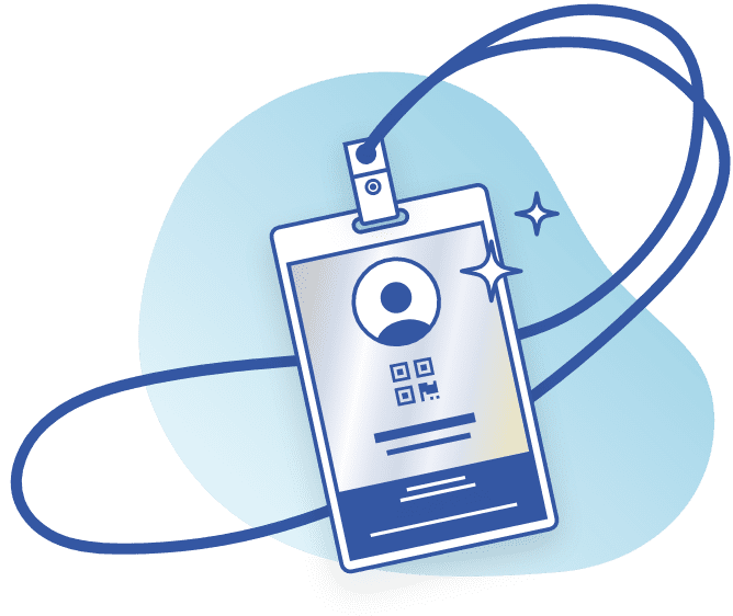 Expo Pass badge and lanyard