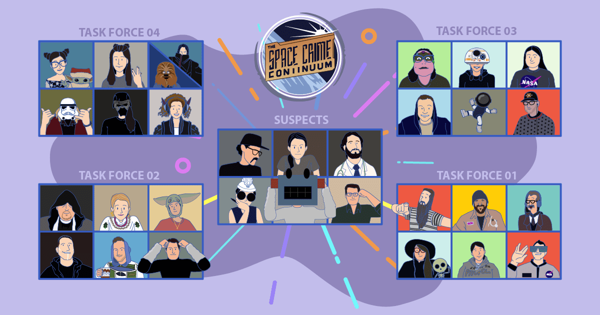 We solved a space crime for our 2020 holiday party. It was fun, engaging, and out of this world. We can’t wait to head back into the cosmos!