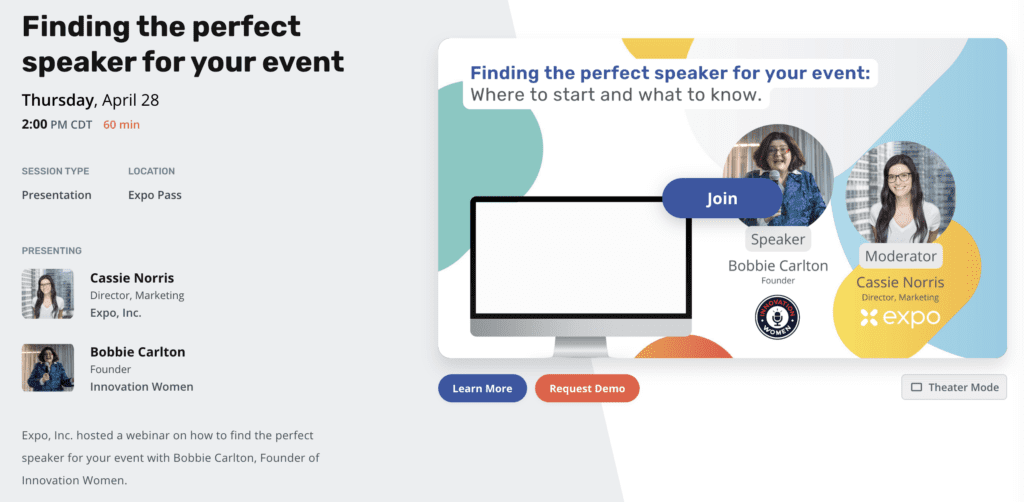 Expo Pass Webinar graphic.