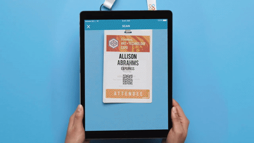 Expo pass lead retrieval process on ipad.