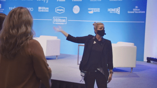 GIF showing behind the scenes and onstage of the Hilton Hotel's EventReady program.