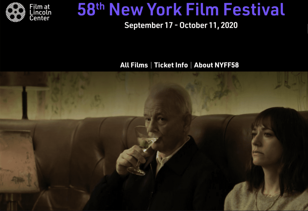 58th New York Film Festival poster featuring Bill Murray on the graphic