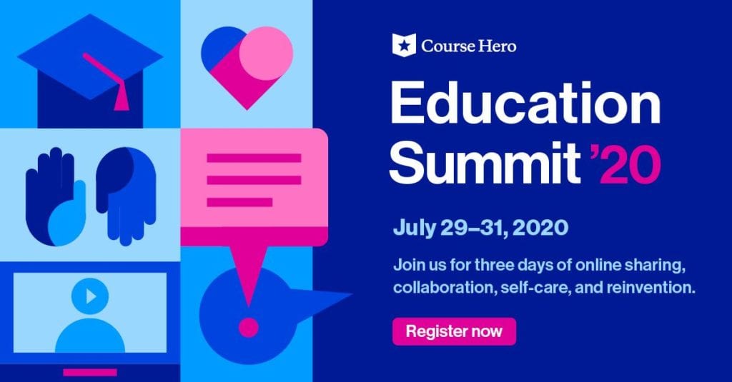 Course Hero Education Summit '20 Registration Advertisement