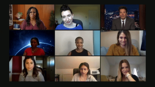 Virtual Zoom attendees surprised by Michell Obama and Jimmy Fallon participation