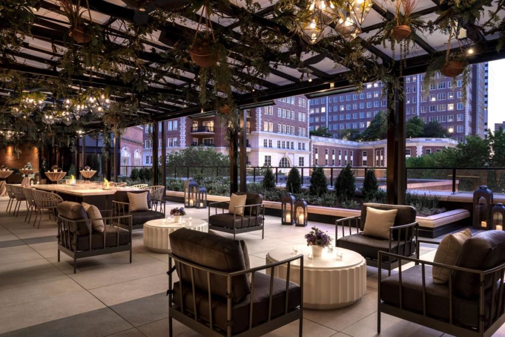 Photo of the Solarium at the Ritz Carlton in St. Louis showcasing their large outdoor space