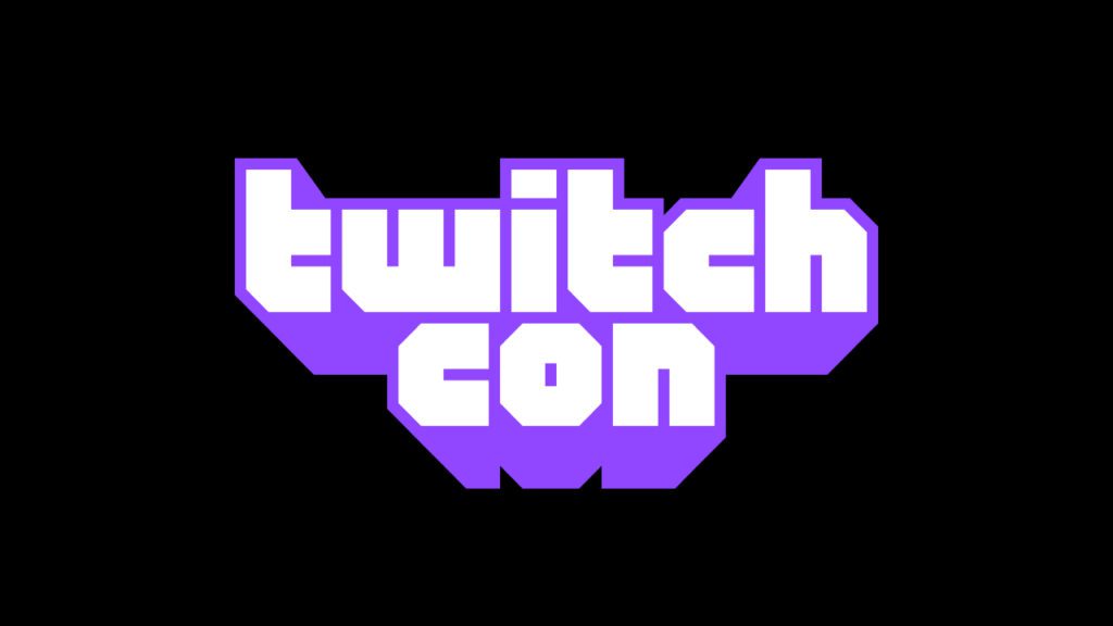 Black background with purple and white "Twitch Con" logo