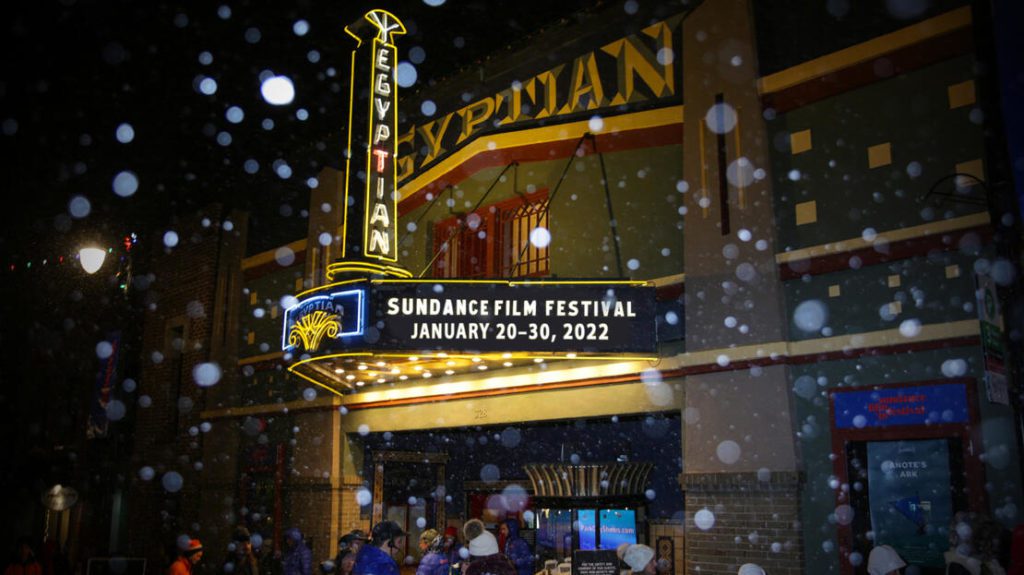 Sundance Film Festival words on Marquee outside the Egyptian theater
