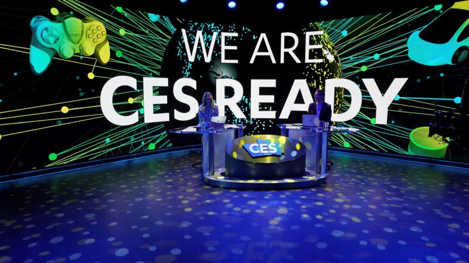 CES stage with LED sign saying " WE ARE CES READY"