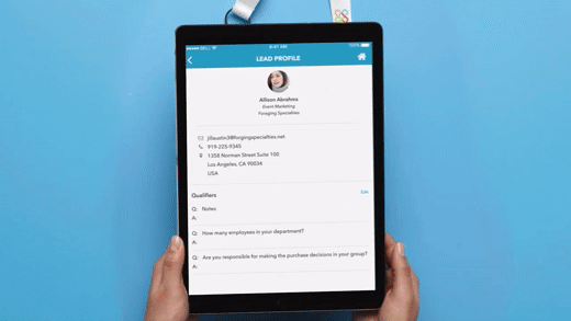 Expo pass lead retrieval on iPad.