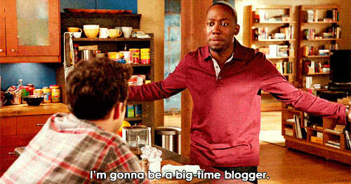 Man talking about becoming a blogger.