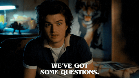 A man telling another man he has questions.