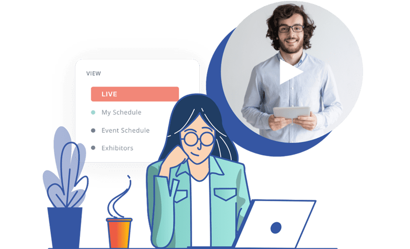 Event-Virtual-Hybrid-Expo-Pass-2 Hybrid and Virtual Events - Person on Laptop