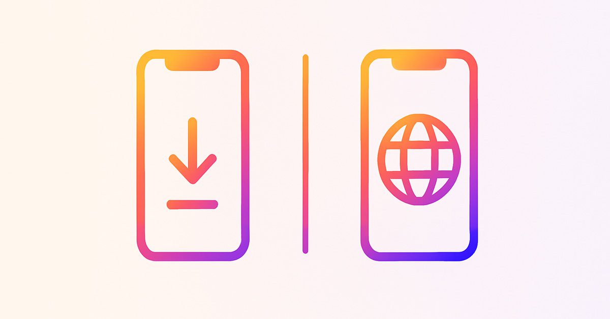 Native v Web App icons