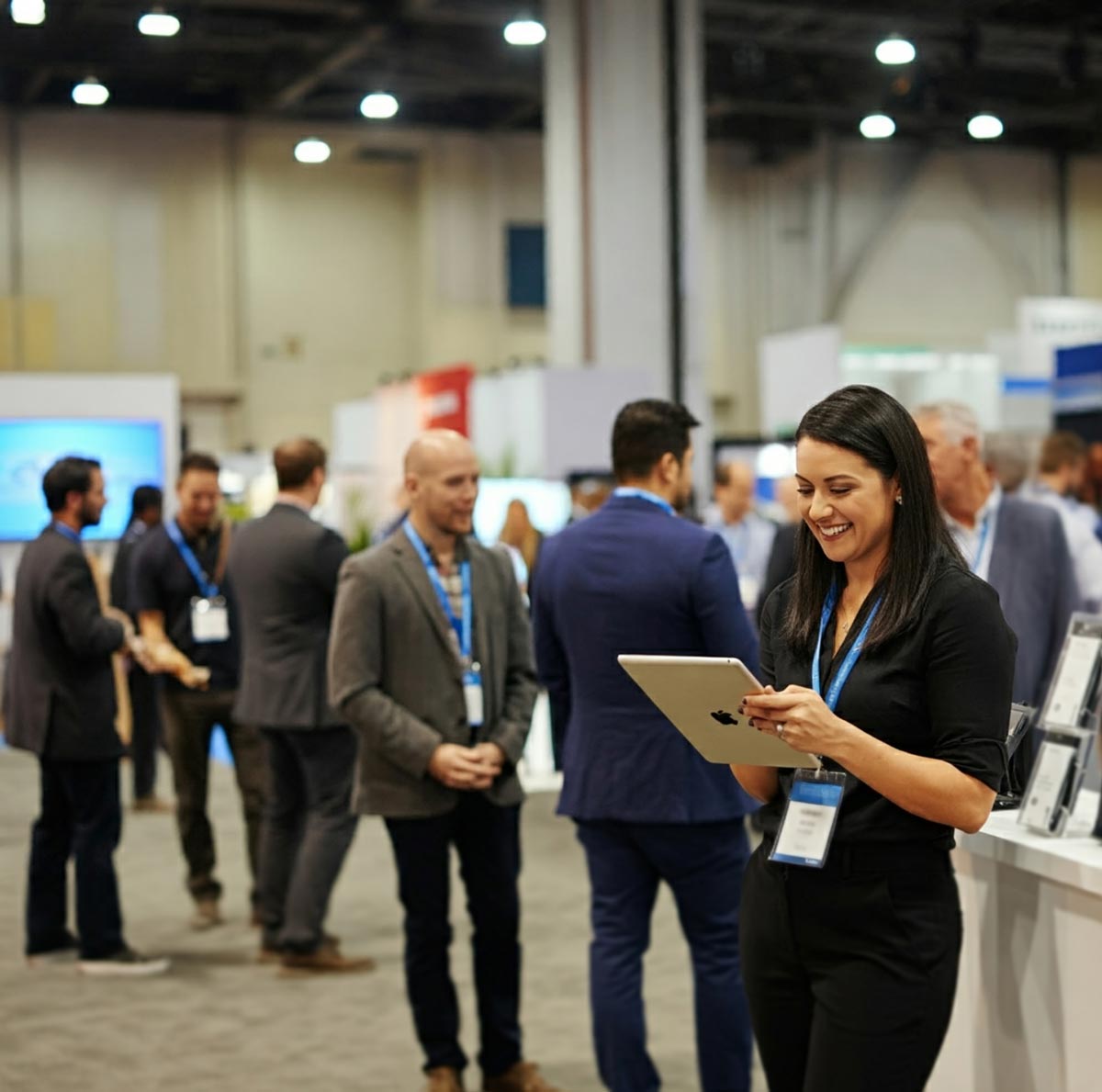 Event Planner with iPad running large conference on-site