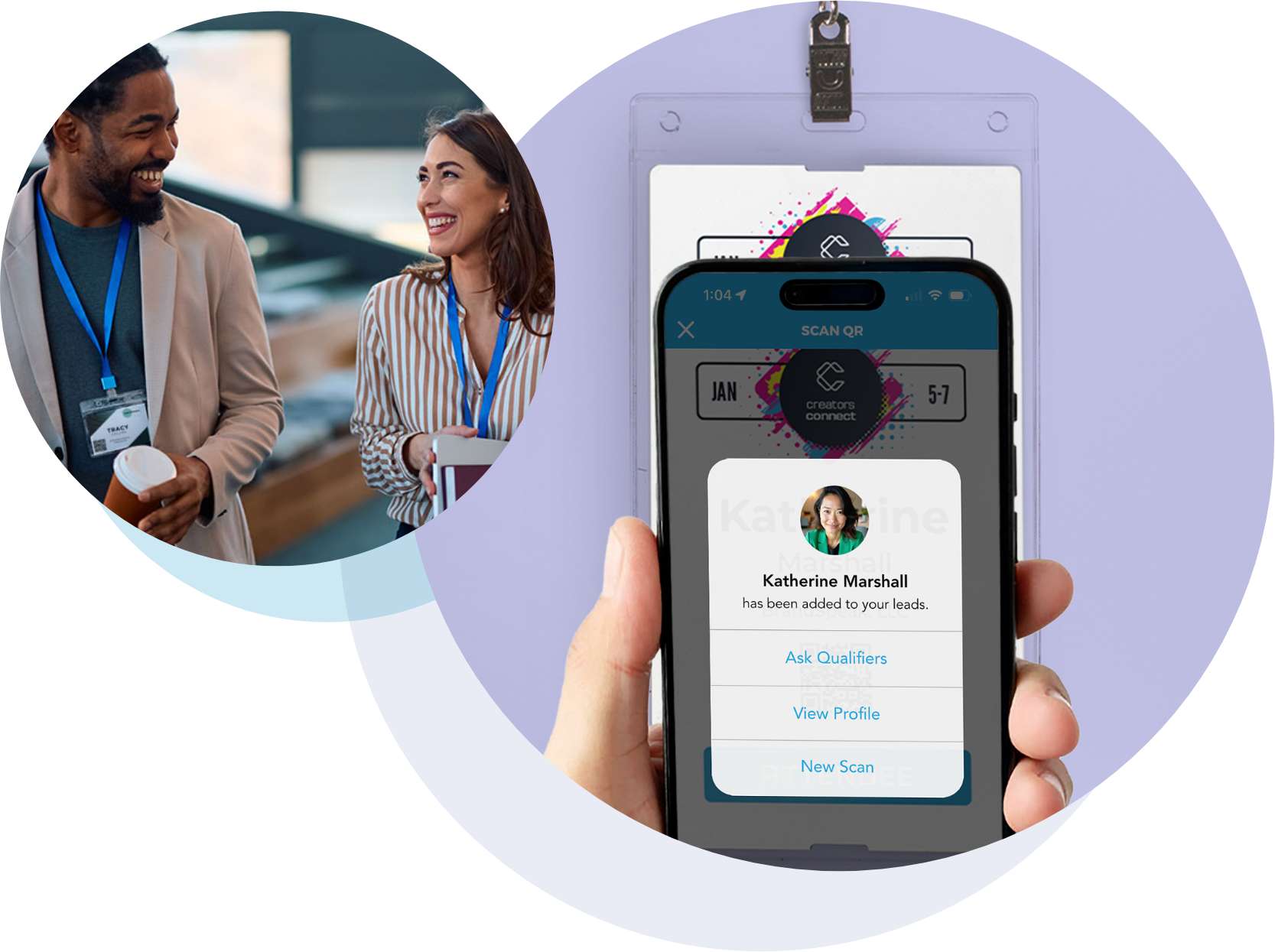 Lead Capture App Exhibitor and attendees Mobile QR Code Scanner